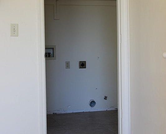 Laundry Hook ups with door