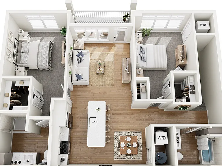 Floor Plan B2 | Echelon at Charlotte | Apartments in Charlotte, NC Floor Plan B2 | Echelon at Charlotte | Apartments in Charlotte, NC