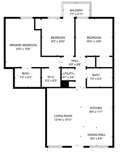 Floor plan 3X2 L @ 7 N Cantril