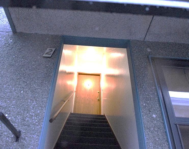 Private main entry and stairs