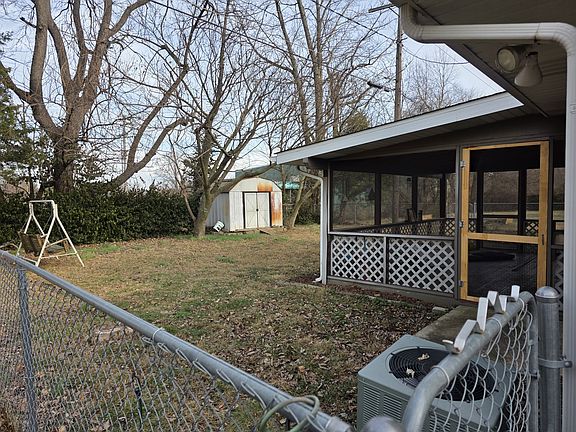 Screened in porch and shed