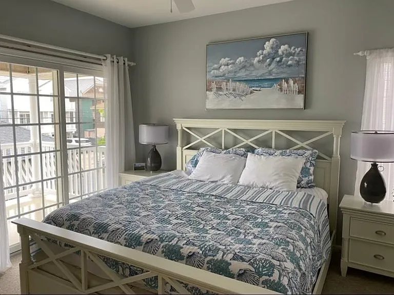 Master bedroom with bath and balcony!
