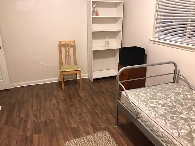 room with bookshelf