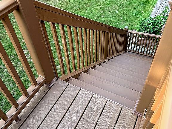 Stairway to top deck