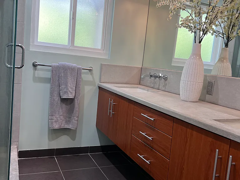 Downstairs bathroom with shower