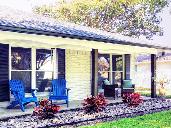 Closeup of your extended front porch with plenty of room for multiple furniture arrangements. Mail is delivered to your door! New Front door and Posts 2022