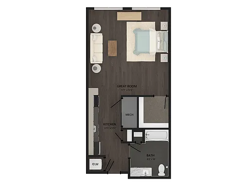 Floor plan Studio-S8