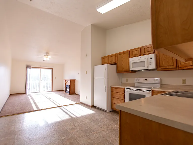 Cedar Ridge Kitchen and Living Room View