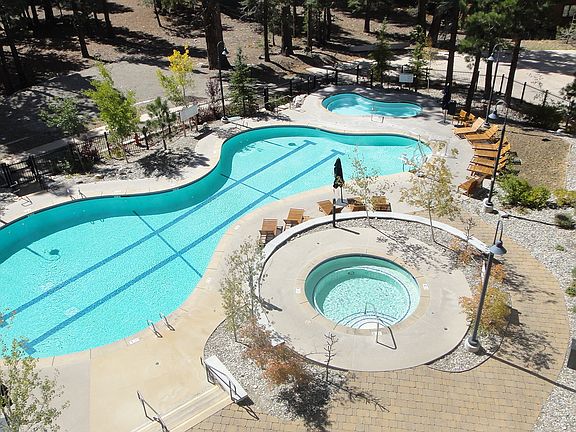 View of the pool & hot tubs