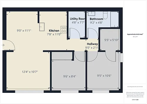 Floor plan 2 BEDROOM