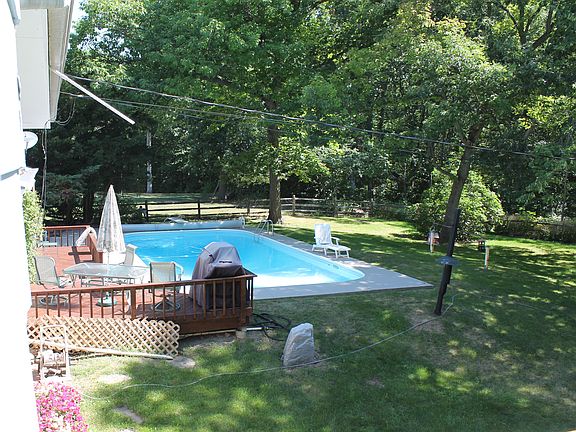 Secluded inground pool