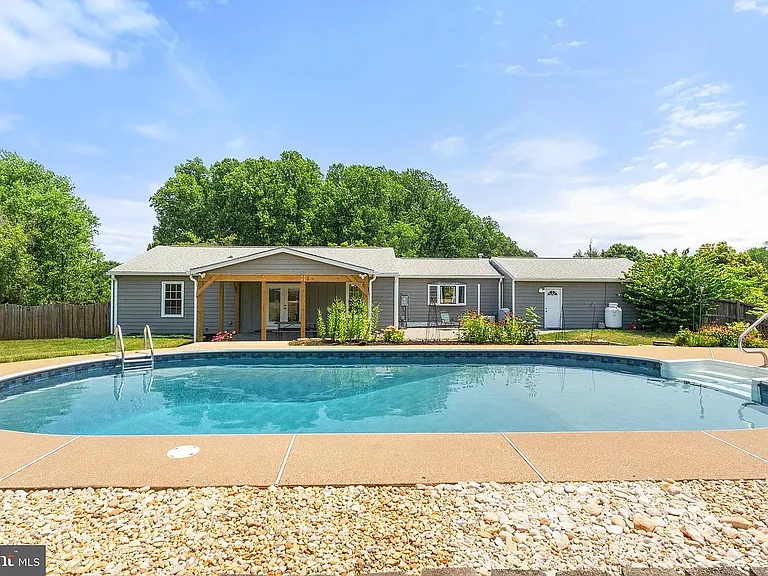 In-ground, vinyl-sided, private pool