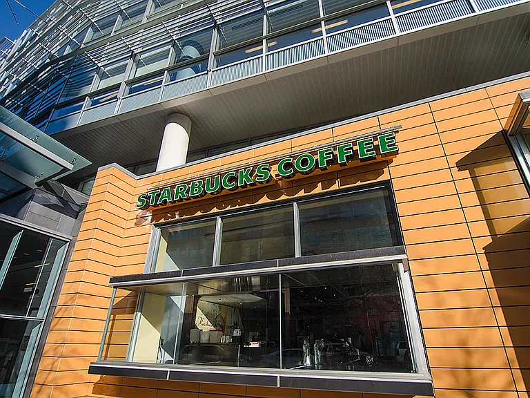 Cafes and shops