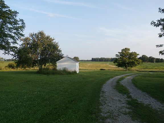 shed with apple tree