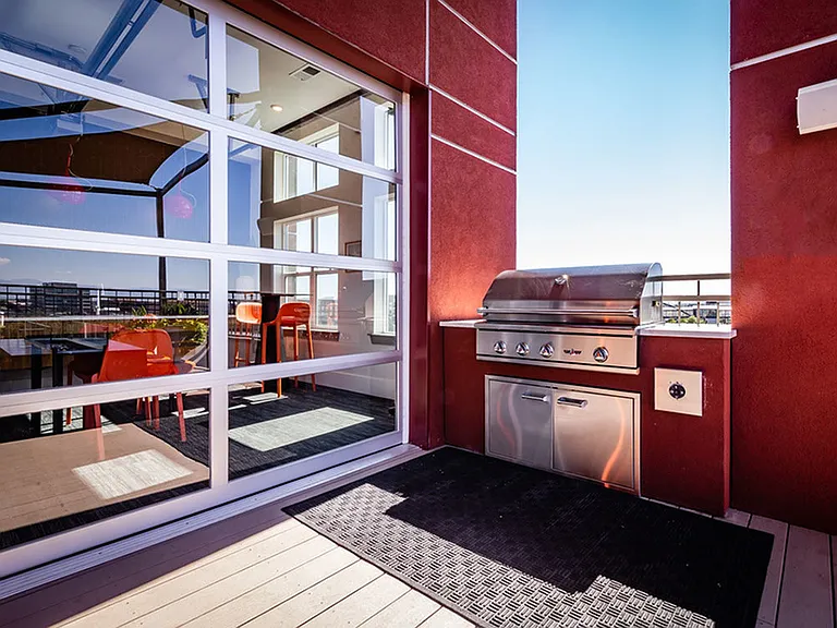 Rooftop deck grill