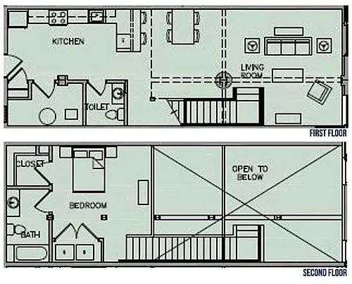 Floor plan 1 Bedroom - Unit 704