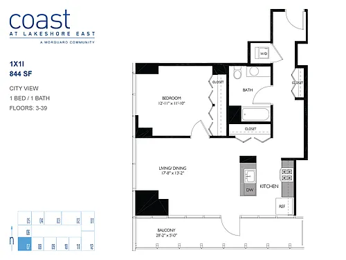 Floor plan 1x1I