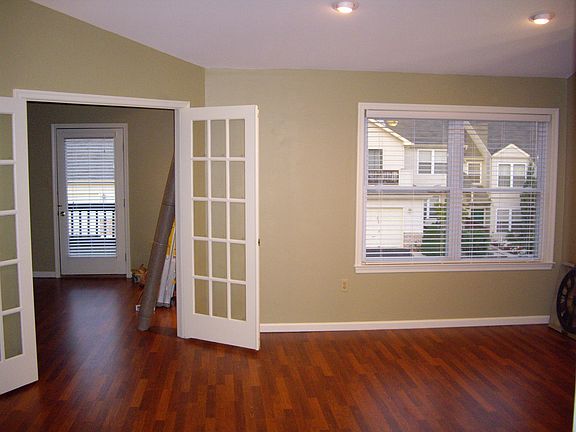Living Area and Den with French Doors