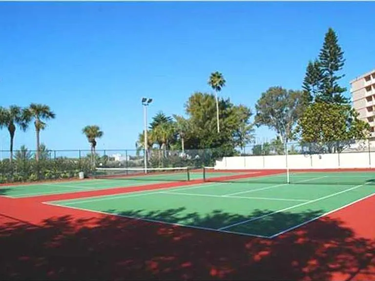 Tennis/pickle ball court with lighting