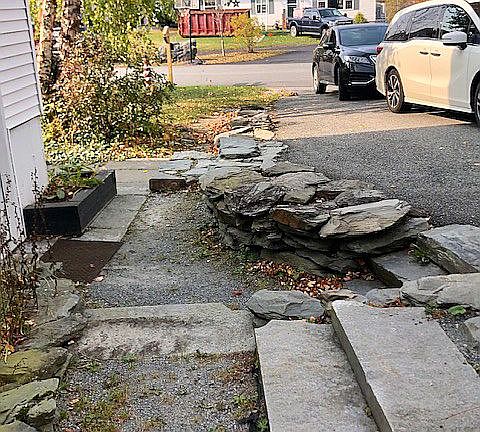 Stonework from garage