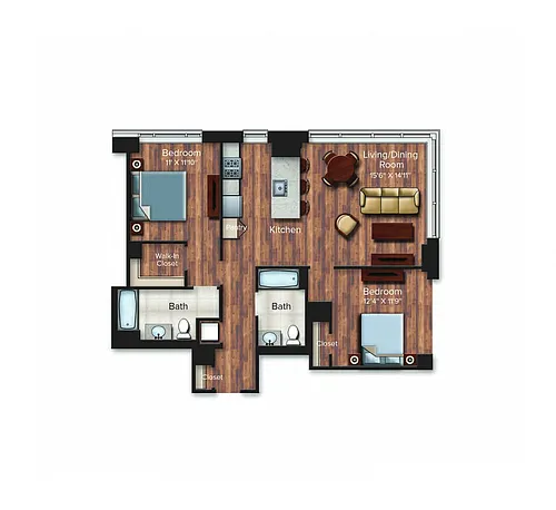 Floor plan 2A-1077