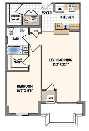 Floor plan A7AW WDU 80%