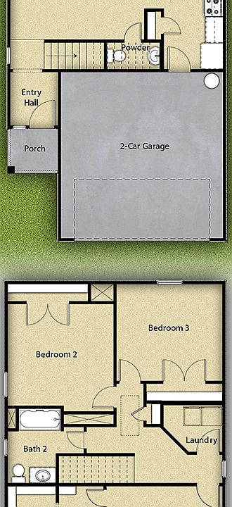 This home boasts an open floor plan and large master suite