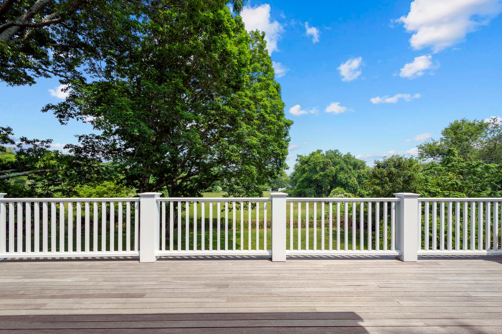 South-facing second floor deck view