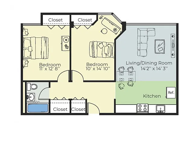 Floor plan 2 Bedroom