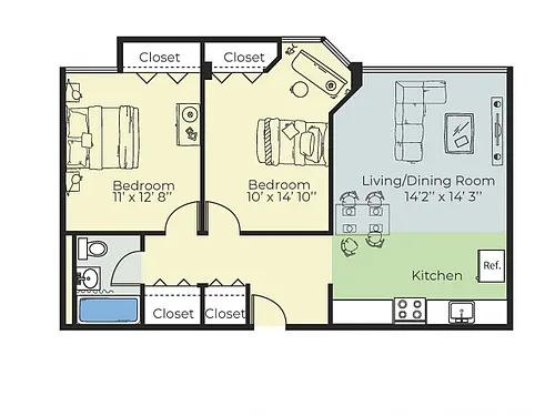 Floor plan 2 Bedroom