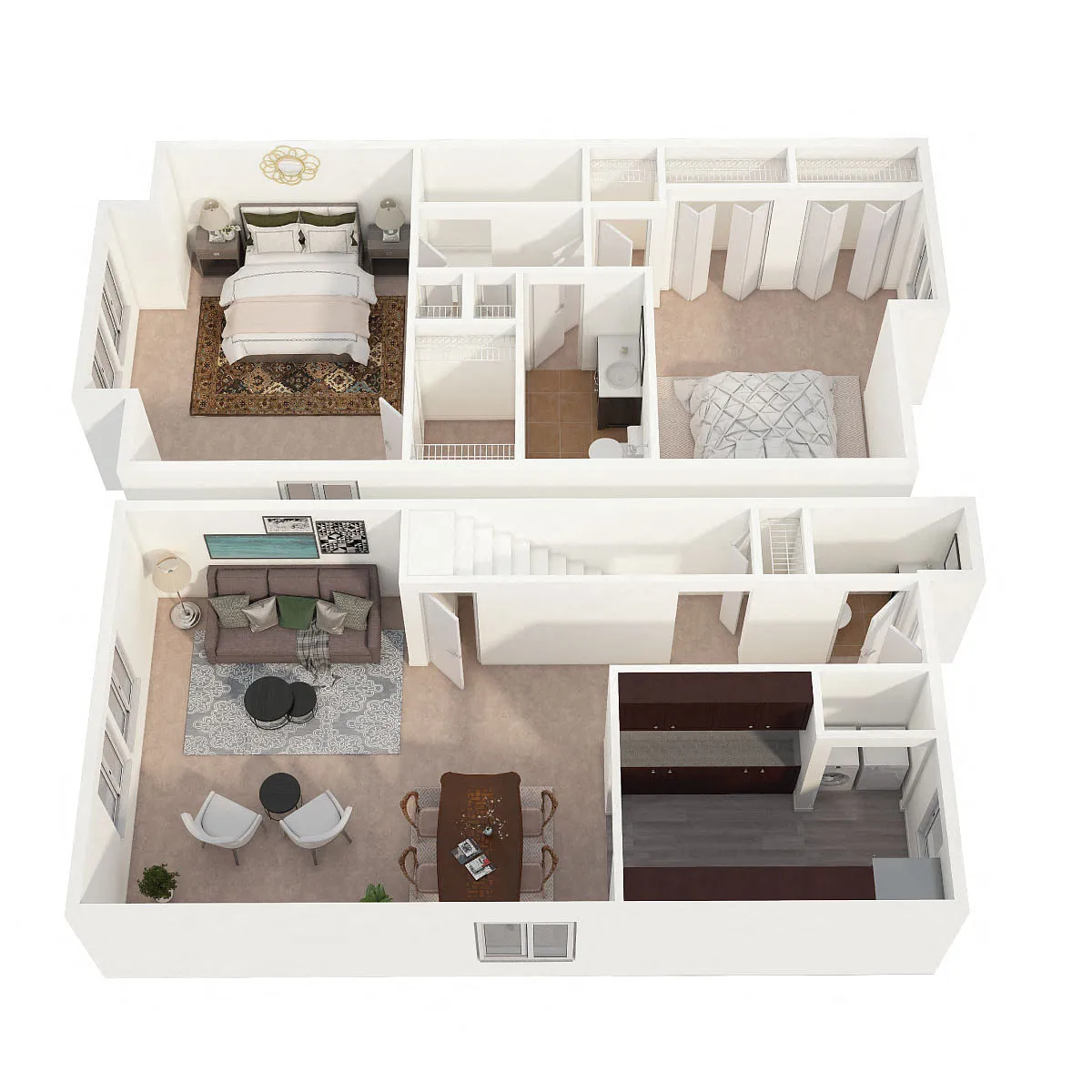 Floor plan 2 Bedroom Townhouse