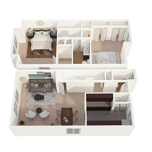 Floor plan 2 Bedroom Townhouse