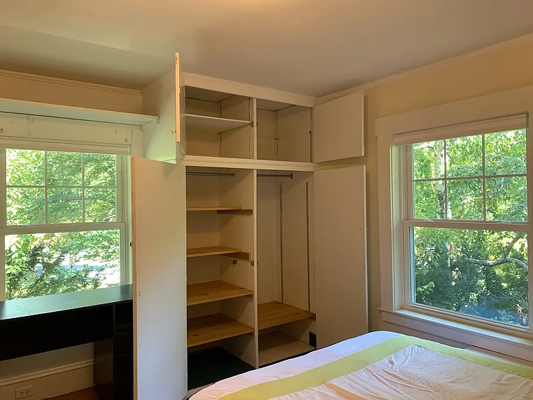 Medium bedroom (Northeast corner, 2nd floor) large closets, beautiful views.