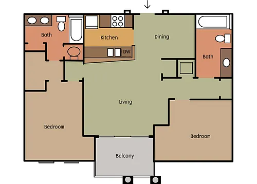 Floor plan The Oak