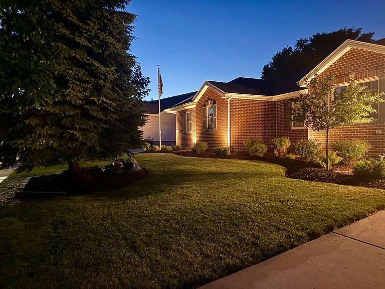 Beautiful Evening Curb Appeal with Landscape Lighting