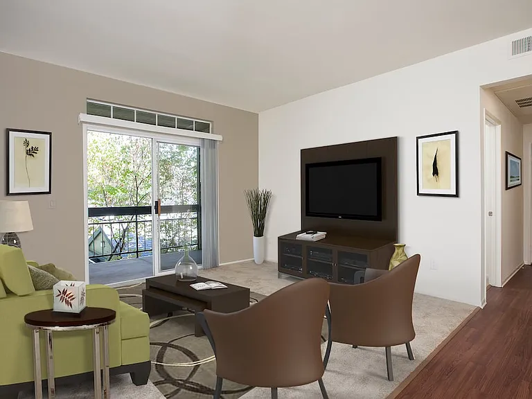 Classic Package I living room with carpet (select homes)