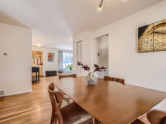 A view of the living room from the dining area.