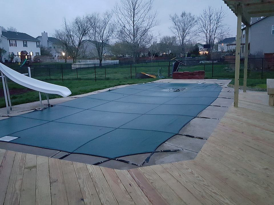 Inground pool and deck