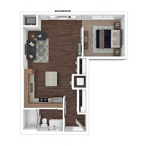 Floor plan 1A w/ Balcony