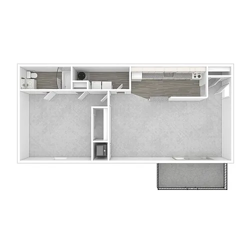 Floor plan 1 Bedroom/1 Bath Parkwood Remodel
