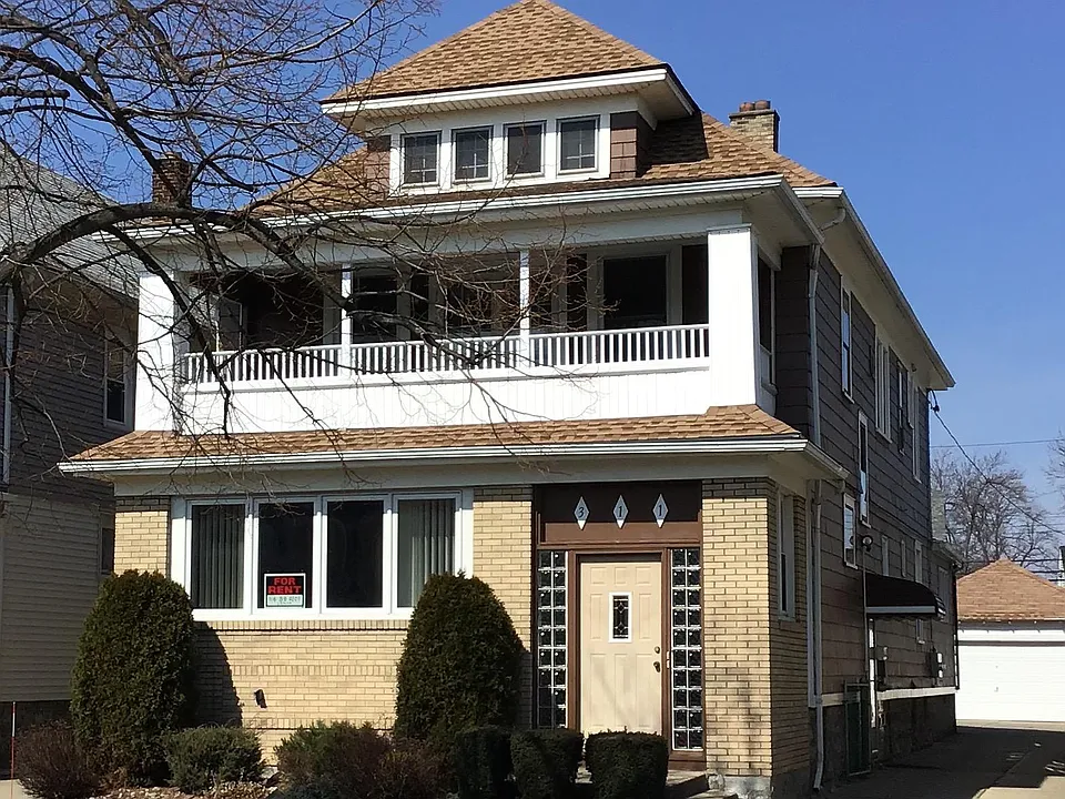 Front (with new upper porch railing)