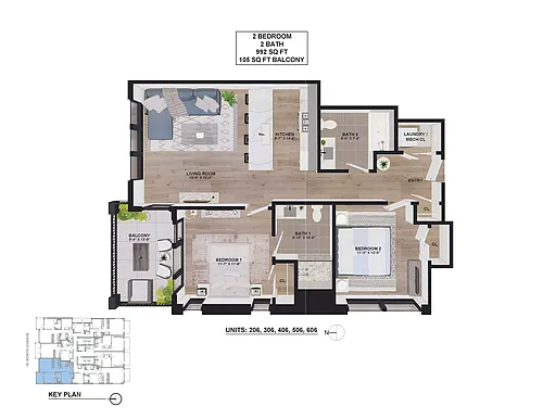 Floor plan 406