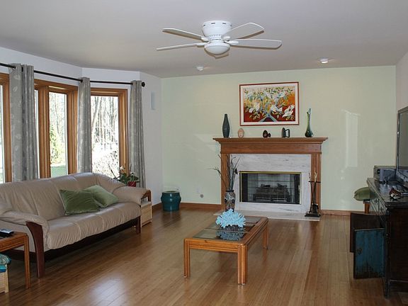 Family room with fireplace