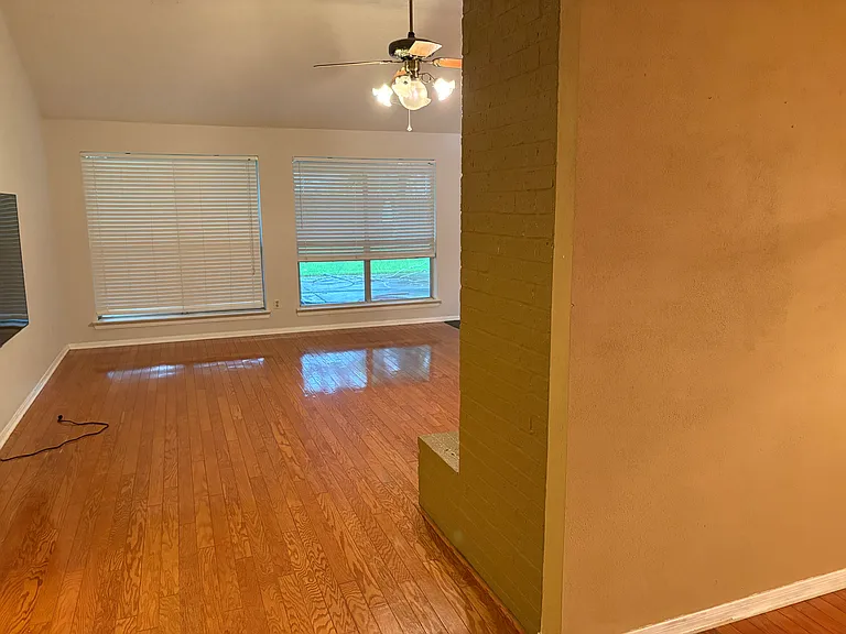 view from entry to living room