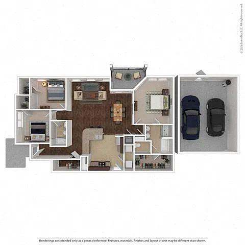 Floor plan Lunar - with attached garages