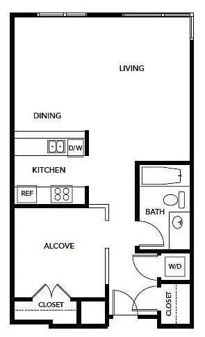 Floor plan Open 1 West Facing Water View P03