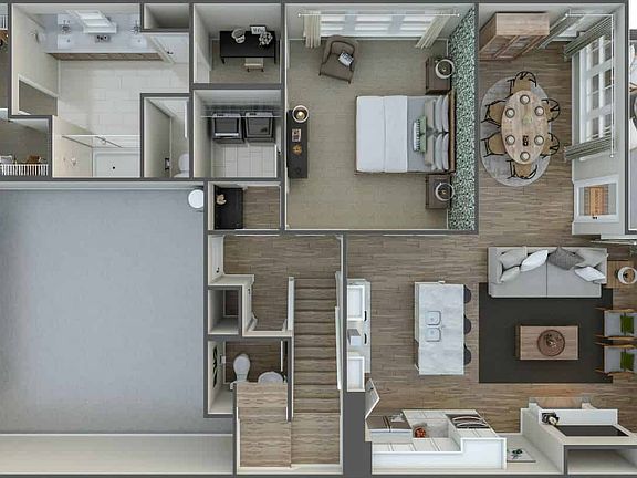Pennant Square Plan 3 First Floor 3D Floor Plan
