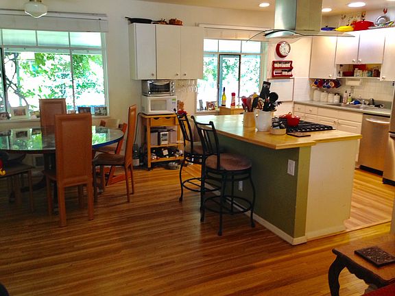 Open kitchen with island