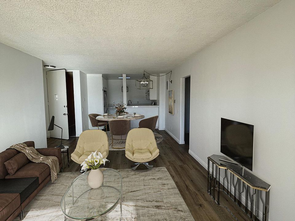 living room and dining area