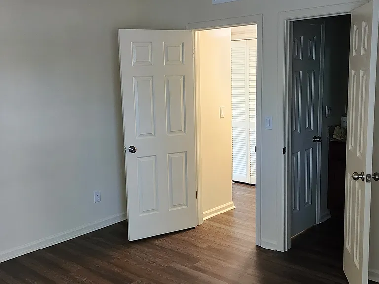 Master bedroom looking into hallway.